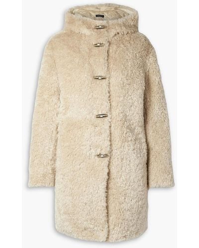 Rag & Bone iggy Wool-blend Faux Fur Hooded Coat - Natural