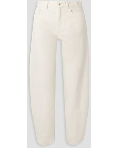 Wandler Chamomile Cropped High-rise Tapered Jeans - White