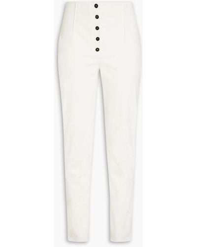 Philosophy Di Lorenzo Serafini Cotton-blend Slim-leg Pants - White