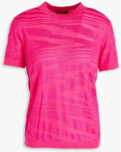 Missoni Jacquard-knit T-shirt - Pink