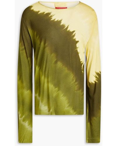 F.R.S For Restless Sleepers Admeto Tie-dyed Jersey Top - Green