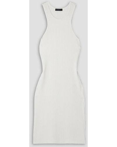 The Range Ribbed Stretch-cotton Jersey Mini Dress - White