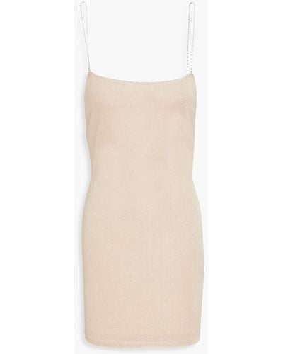 GAUGE81 Open-back Crystal-embellished Knitted Mini Dress - White