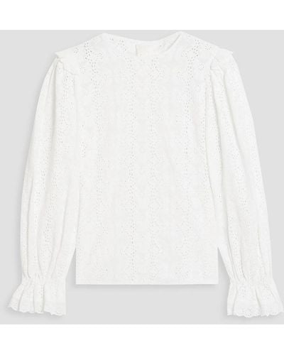 Anna Mason Bree bluse aus baumwolle mit lochstickerei - Weiß