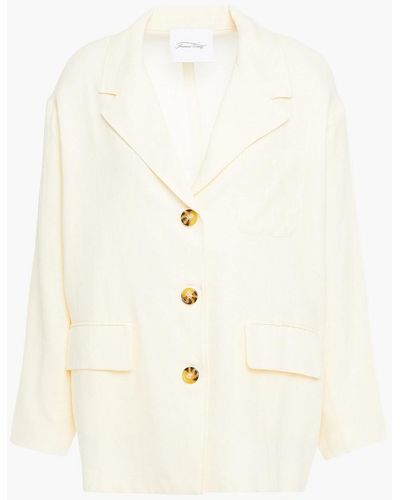 American Vintage Epifun Cotton And Linen-blend Jacket - Natural