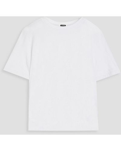 Monrow Cutout Cotton-jersey T-shirt - White