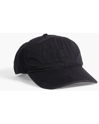 Onia Embroidered Cotton-canvas Baseball Cap - Blue