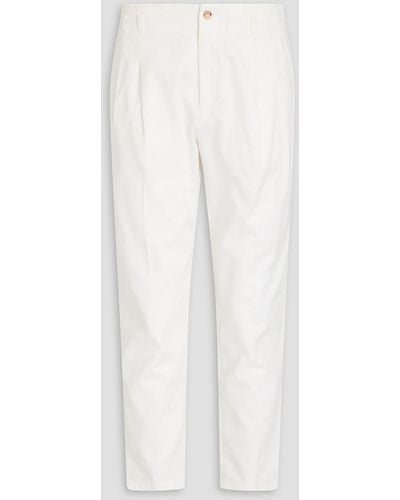 Dolce & Gabbana Stretch-cotton Twill Trousers - White