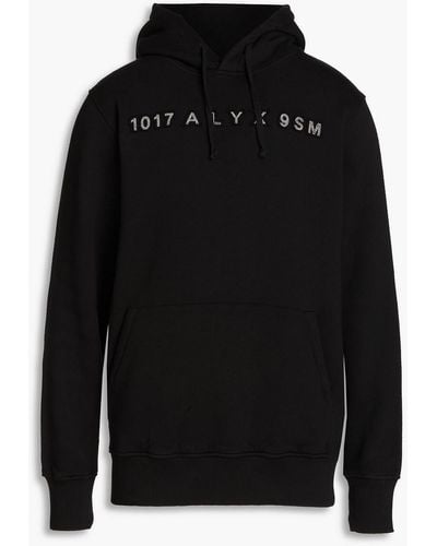 1017 ALYX 9SM Verzierter hoodie aus baumwollfleece - Schwarz