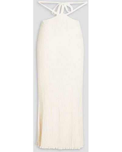 Savannah Morrow Delilah Crinkled Cotton Maxi Skirt - White