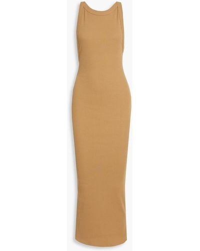 The Line By K Ribbed Stretch-cotton Jersey Maxi Dress - Natural