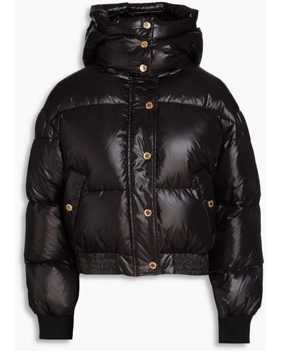 Sandro Quilted Shell Hooded Jacket - Black