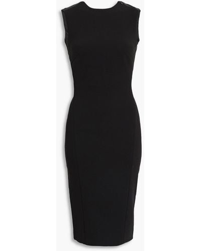 Victoria Beckham Cutout Crepe Dress - Black