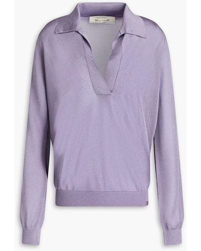 1017 ALYX 9SM Butterfly Knitted Polo Jumper - Purple