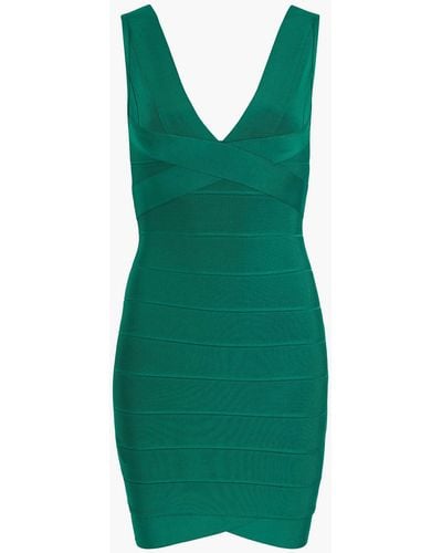 Hervé Léger Bandage Mini Dress - Green