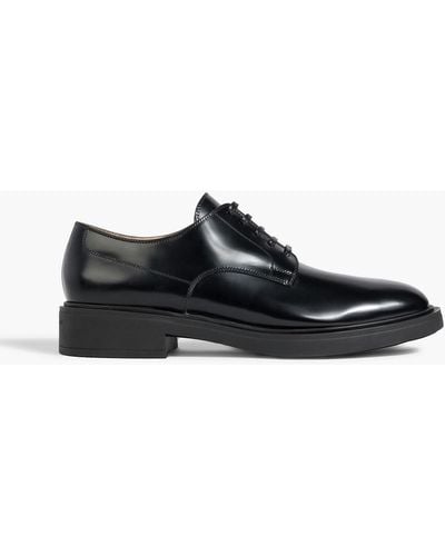 Gianvito Rossi Bobby Glossed-leather Brogues - Black