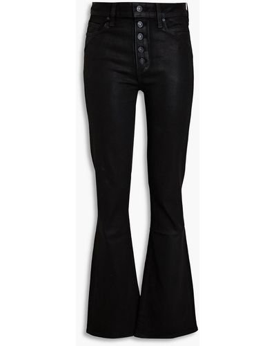 PAIGE Lou Lou High-rise Flared Jeans - Black