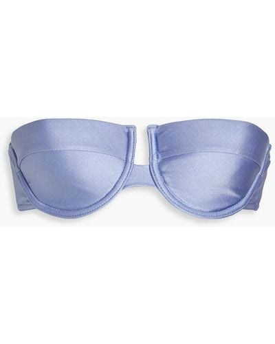 Zimmermann Underwired Bandeau Bikini Top - Blue