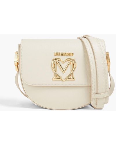 Love Moschino Faux Textured-leather Shoulder Bag - White