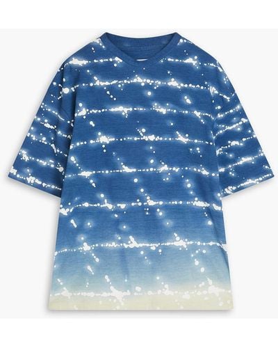 Jil Sander Printed Cotton-jersey T-shirt - Blue