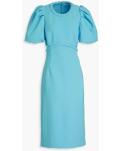 Rebecca Vallance Michelle Cutout Crepe Midi Dress - Blue