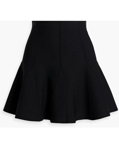 Valentino Garavani Fluted Stretch-knit Mini Skirt - Black