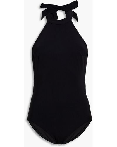 Zimmermann Cutout Halterneck Swimsuit - Black