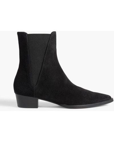 FRAME Carson Suede Chelsea Boots - Black