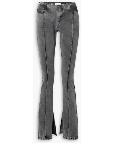 16Arlington Maroa Low-rise Flared Jeans - Grey