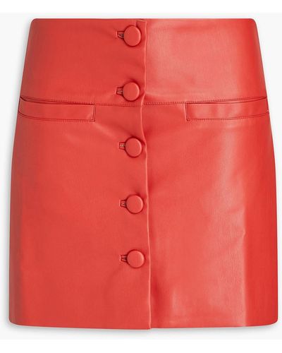 Proenza Schouler Faux Leather Mini Skirt - Red