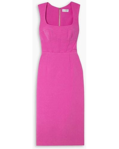 Rebecca Vallance Rosanna Crepe Midi Dress - Pink