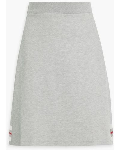 Thom Browne Cotton-blend Piqué Skirt - White