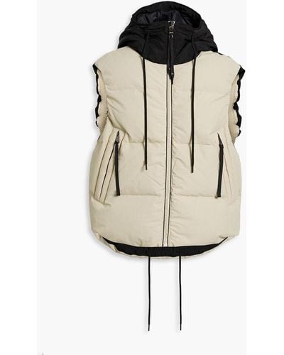 Holden Quilted Shell Hooded Down Vest - Natural