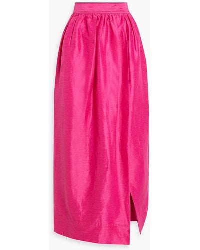 Aje. Mirabelle Wrap-effect Linen-blend Maxi Skirt - Pink