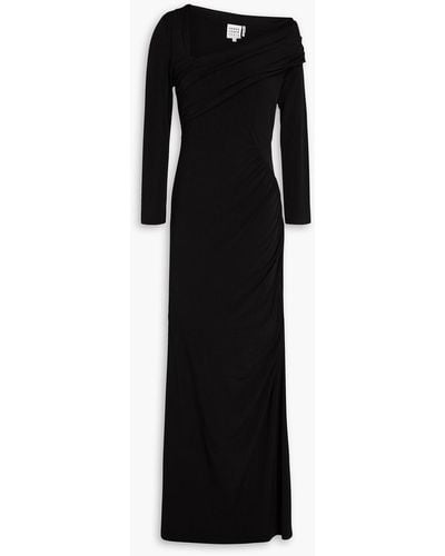 Hervé Léger Draped Jersey Gown - Black