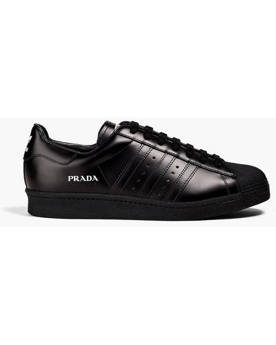 adidas Perforated Leather Sneakers - Black