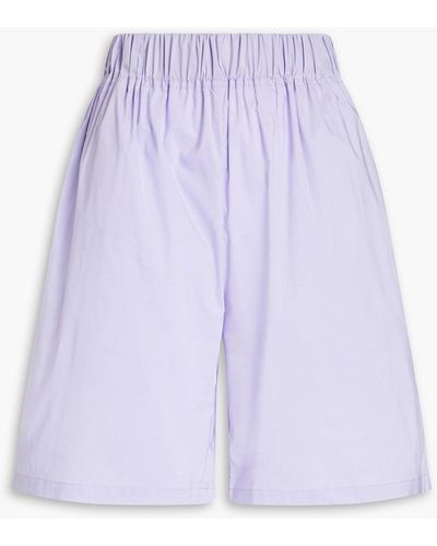 L.F.Markey Diego Gathered Shell Shorts - Purple