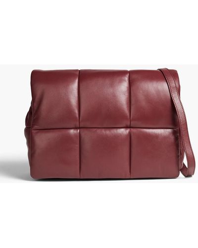 Stand Studio Quilted Leather Clutch - Red