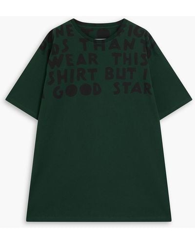 Maison Margiela T-shirt aus baumwoll-jersey mit print - Grün