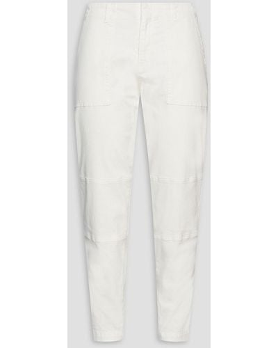 ATM Stretch-cotton Twill Tapered Trousers - White