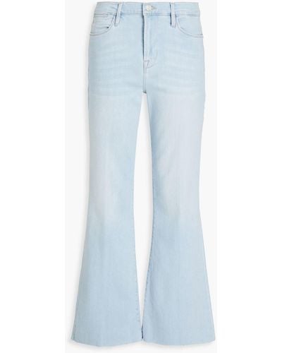 FRAME Le Easy Flare High-rise Flared Jeans - Blue
