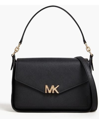 MICHAEL Michael Kors Sylvia Textured-leather Tote - Black