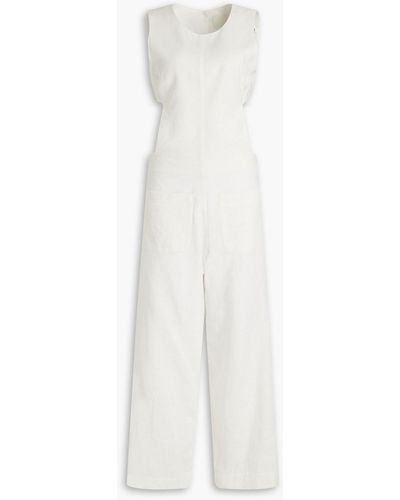 Racil Senequier jumpsuit aus einer leinenmischung mit cut-outs - Weiß