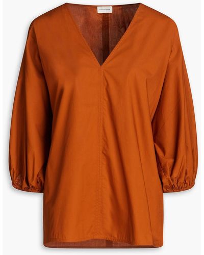 By Malene Birger Cotton-poplin Blouse - Orange