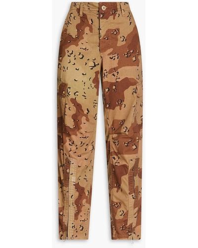 RE/DONE Camouflage Cotton-blend Gabardine Cargo Pants - Natural