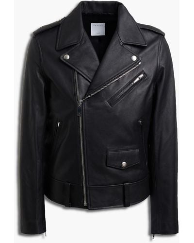 Sandro Leather Biker Jacket - Black