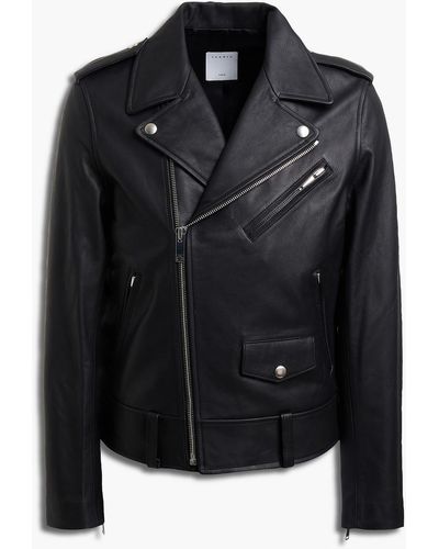 Sandro Leather Biker Jacket - Black