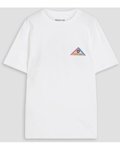 Martine Rose T-shirt aus baumwoll-jersey mit print - Weiß