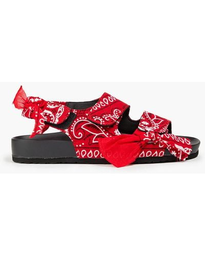 ARIZONA LOVE Apache Paisley-print Woven Sandals - Red