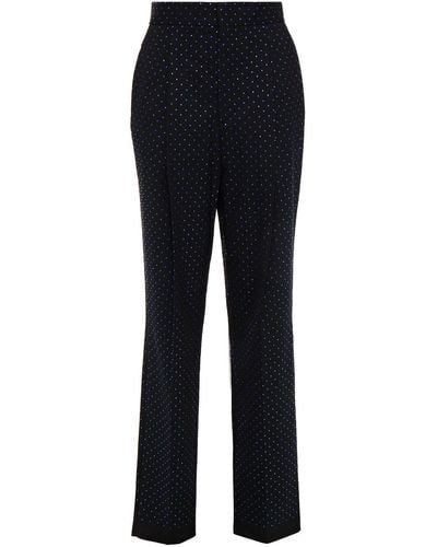 Dundas Crystal-embellished Wool-blend Tapered Trousers - Black